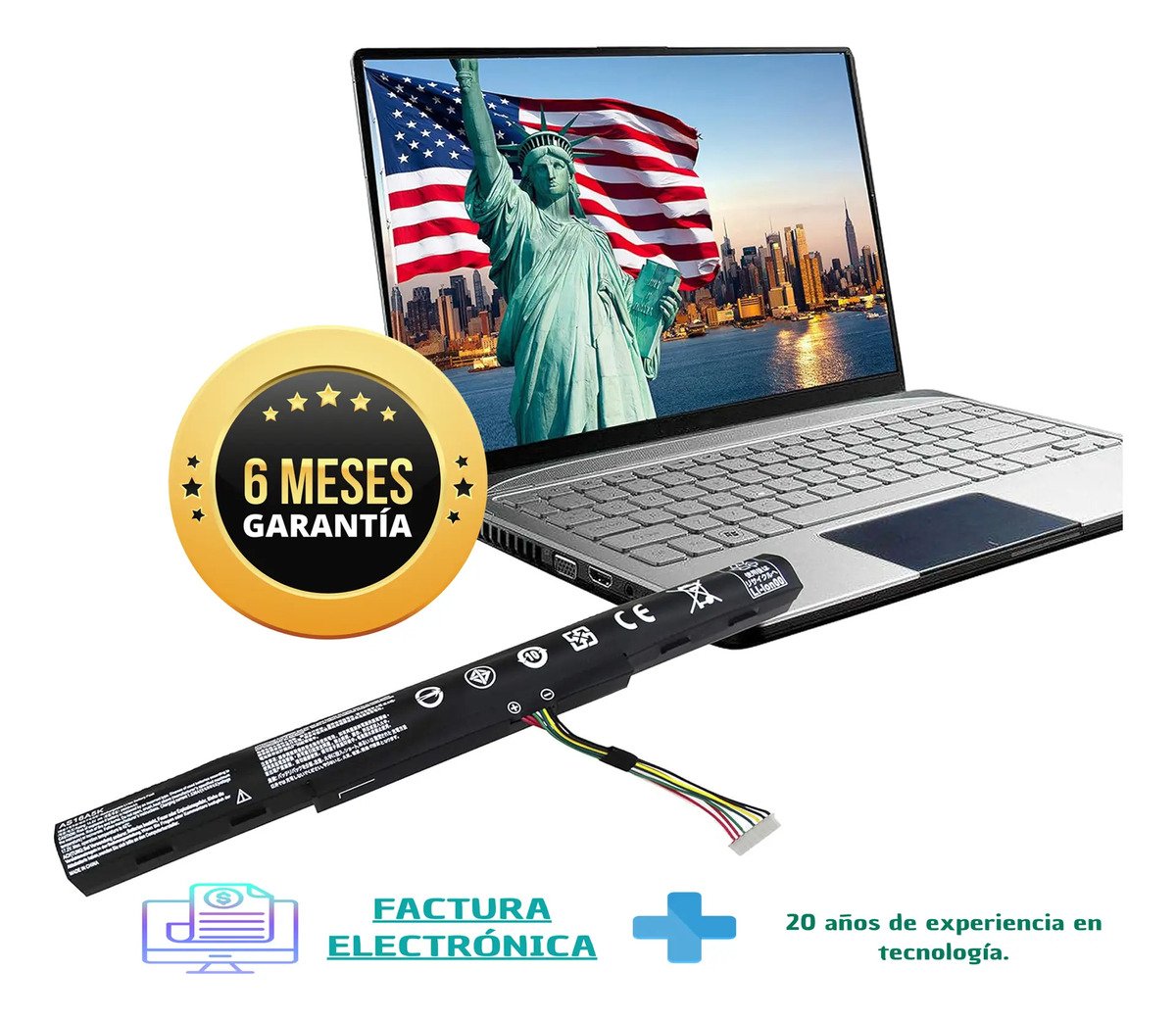 Batería Premium Para Acer E5-575g Y As16a5k 14.6v 32wh Imo - Imagen 2