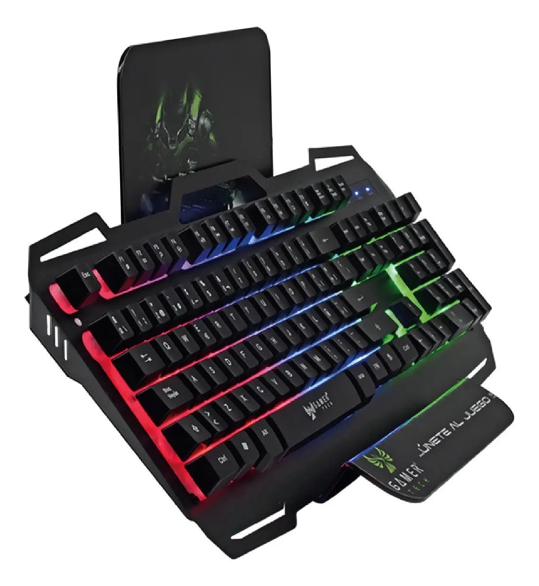 Teclado Gamer Tech Gt400t Membrana Tkl Retroiluminado Resistente Al Agua Negro Español Latinoamericano - Imagen 2