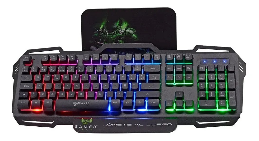 Teclado Gamer Tech Gt400t Membrana Tkl Retroiluminado Resistente Al Agua Negro Español Latinoamericano - Imagen 4