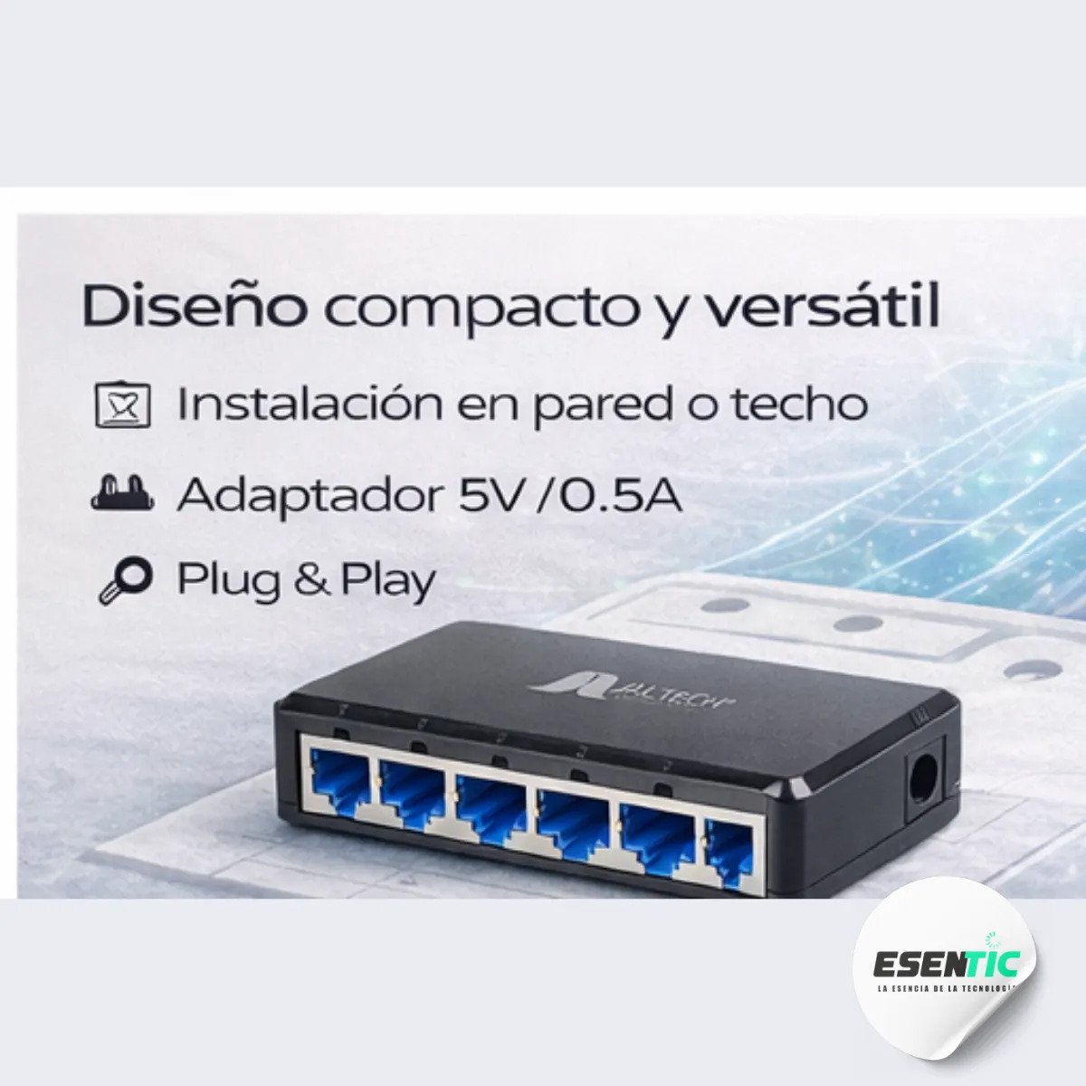 Switch Ethernet 8 Puertos 10/100 Mbps Alta Estabilidad - Imagen 9