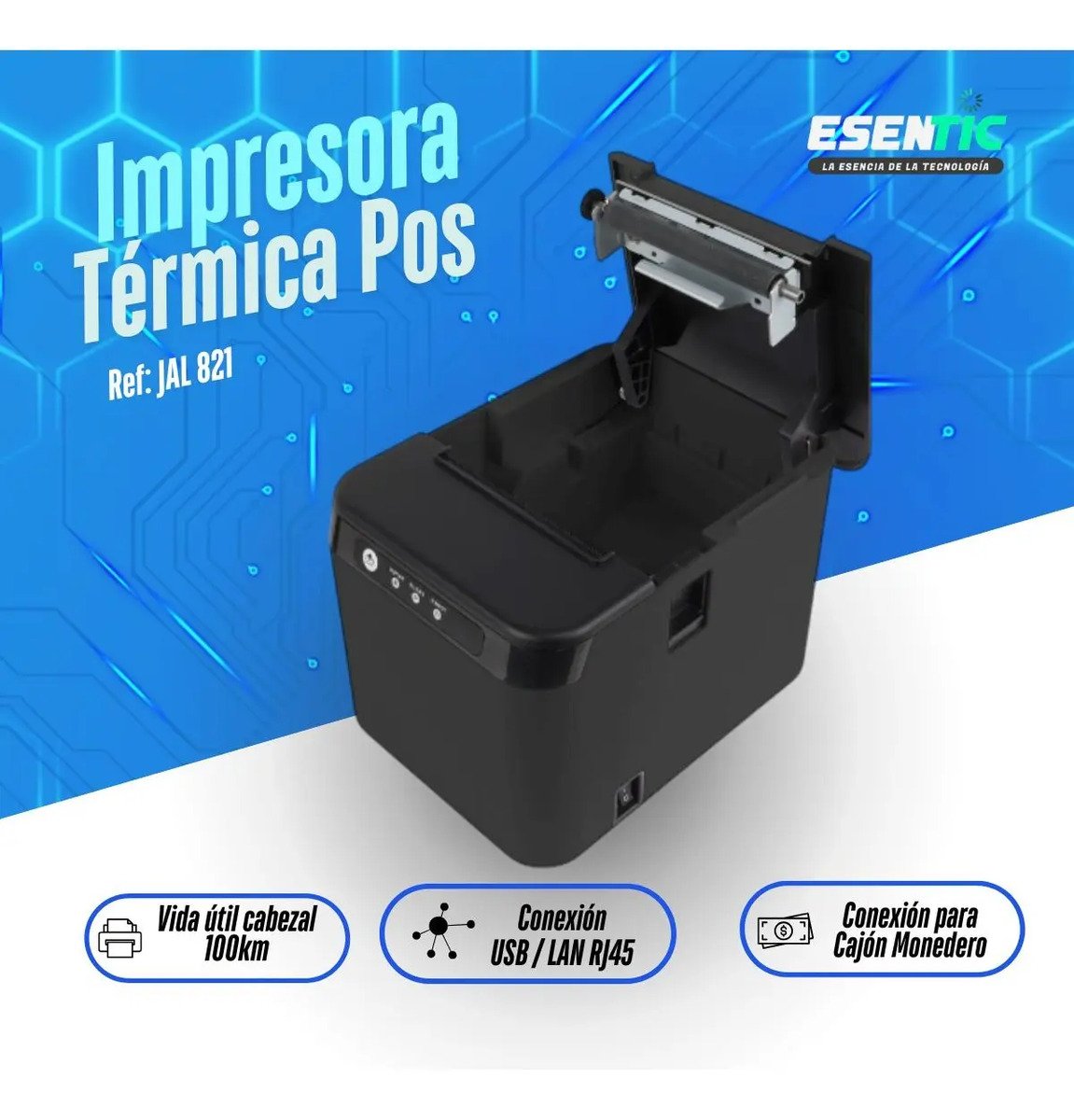 Impresora Térmica Pos 80mm Usb Lan Alta Velocidad Corte Aut - Imagen 5