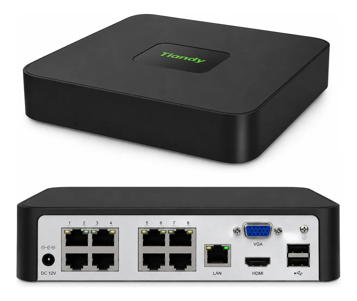 Nvr Tiandy Tc-r3108 8 Canales Poe 8tb Grabadora Cctv