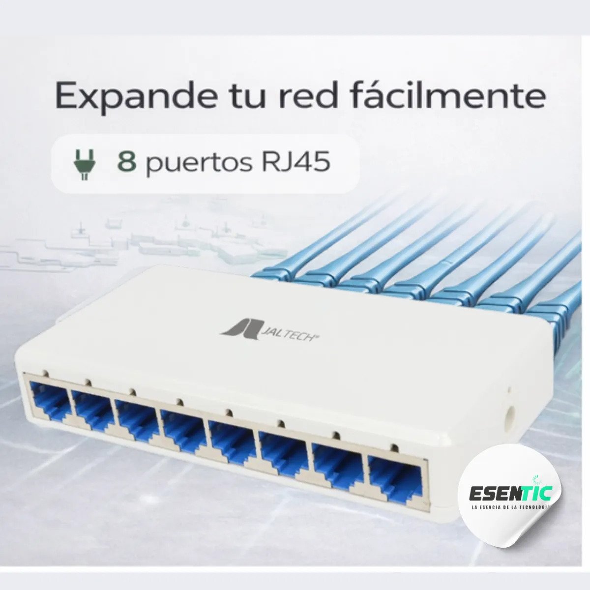 Switch Ethernet 8 Puertos 10/100 Mbps Alta Estabilidad - Imagen 3
