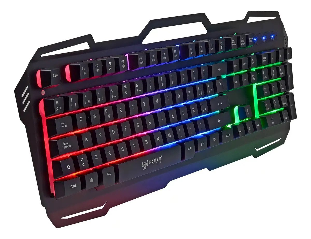 Teclado Gamer Tech Gt400t Membrana Tkl Retroiluminado Resistente Al Agua Negro Español Latinoamericano - Imagen 3