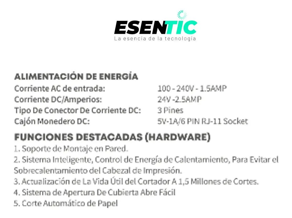 Impresora Térmica De Tickets Jaltech Pos Usb / Lan 80mm - Imagen 6