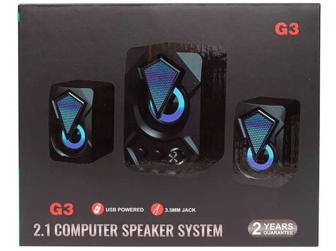 Parlantes Premium Gamer G3 2.1 Rgb Para Pc 11w - Imagen 2