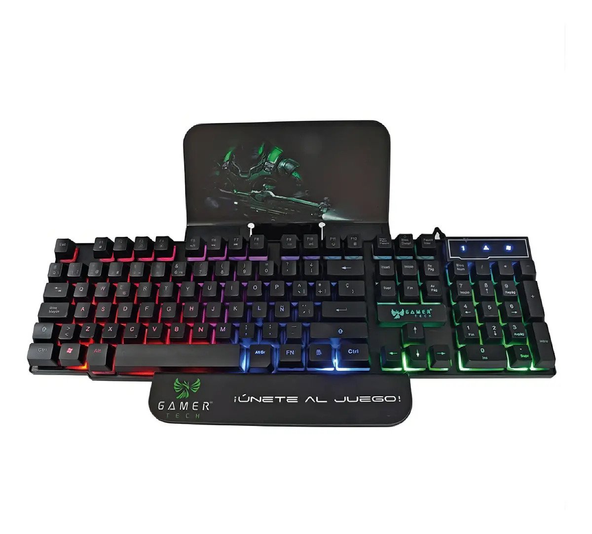 Teclado Gamer Tech Gt400t Membrana Tkl Retroiluminado Resistente Al Agua Negro Español Latinoamericano - Imagen 9