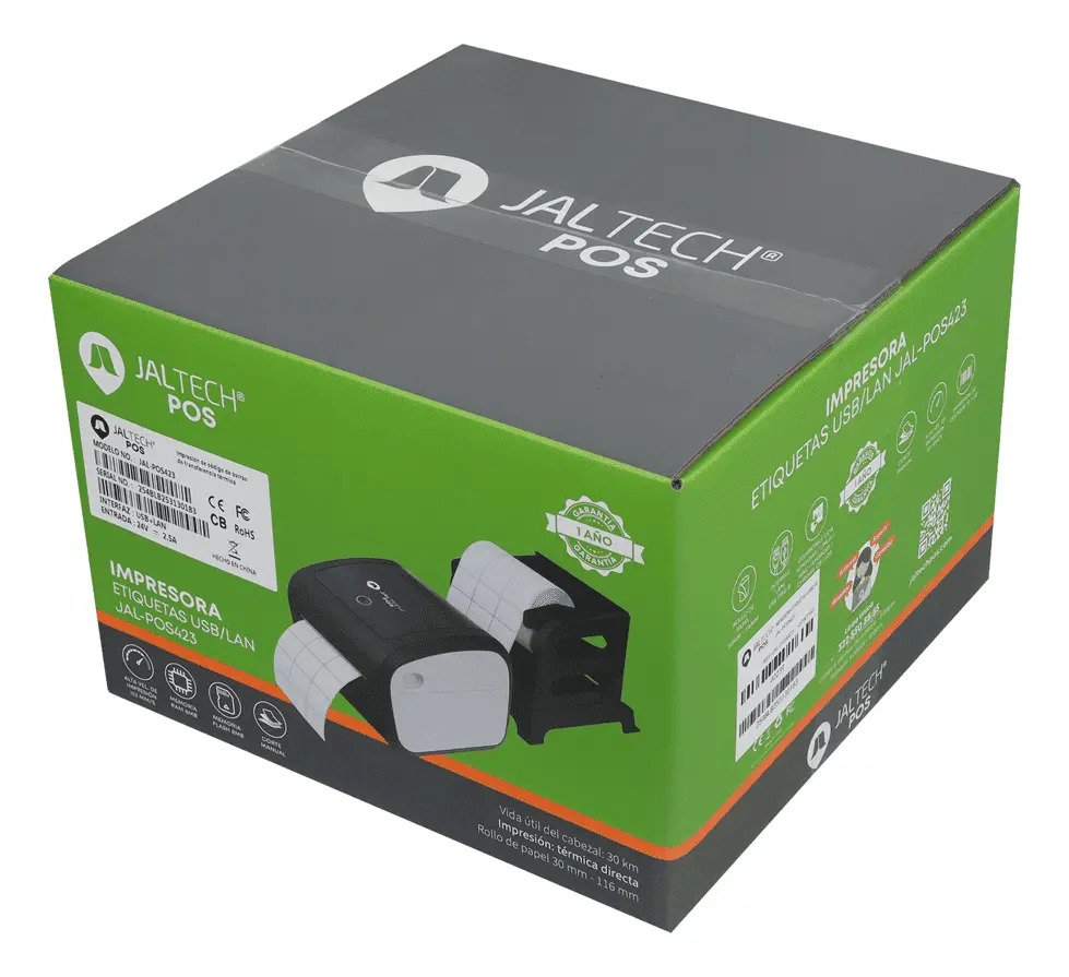 Pos423 Usb+lan, Sensores Inteligentes, 203 Dpi, Jaltech - Imagen 4