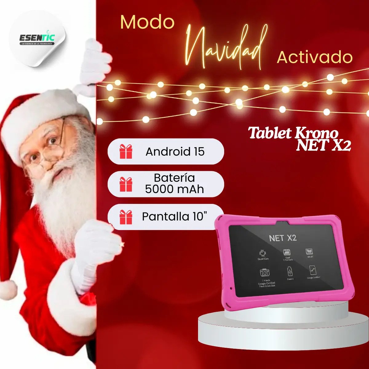 Tablet Kronos 10 Hd 8gb Ram 64gb Android 15 Kids - Imagen 2