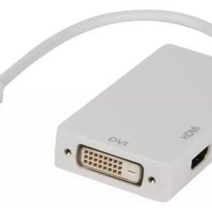 Cable Adaptador Pescell Minidp A Hdmi Vga Dvi 20cm Negro Blanco