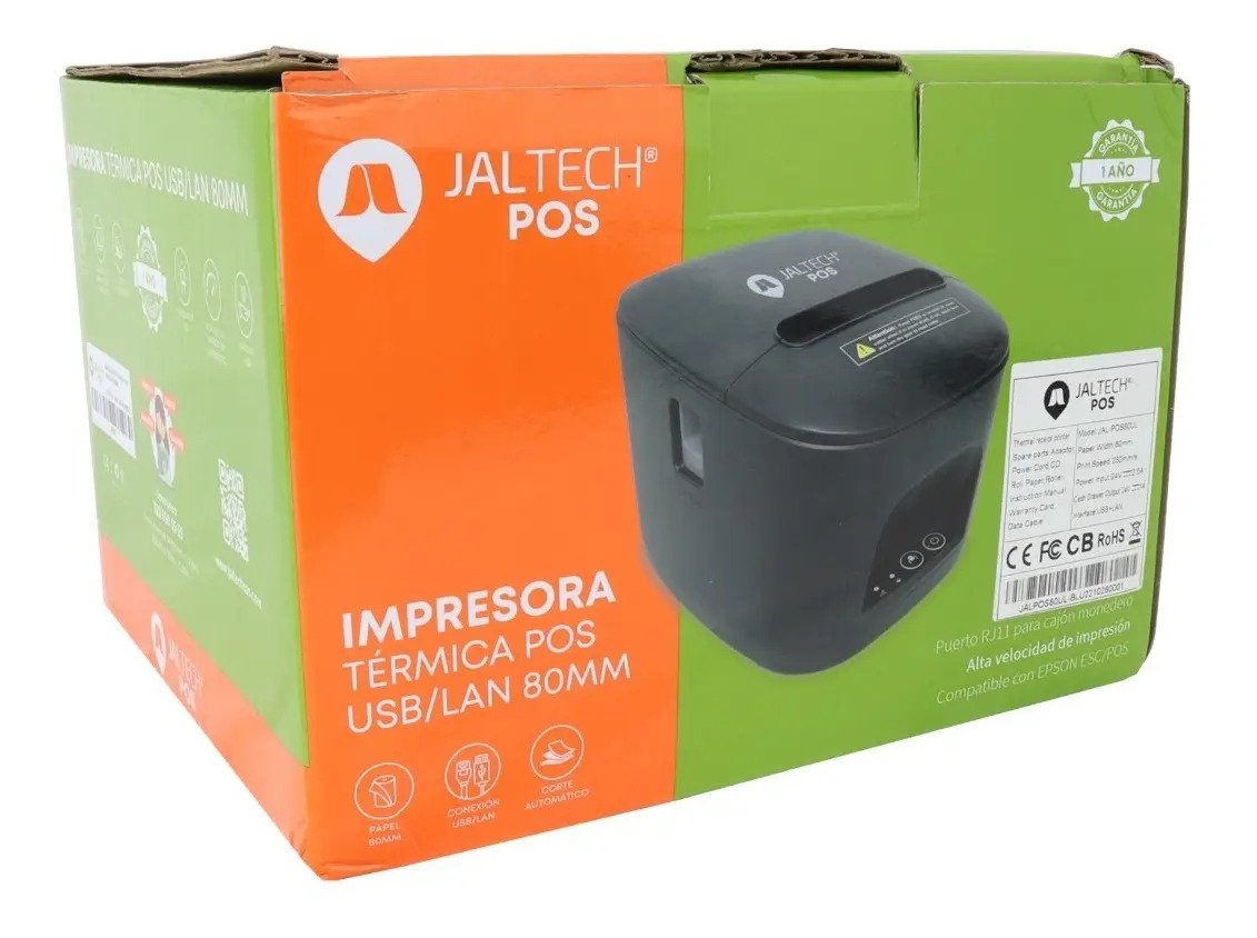 Impresora Térmica De Tickets Jaltech Pos Usb / Lan 80mm - Imagen 9