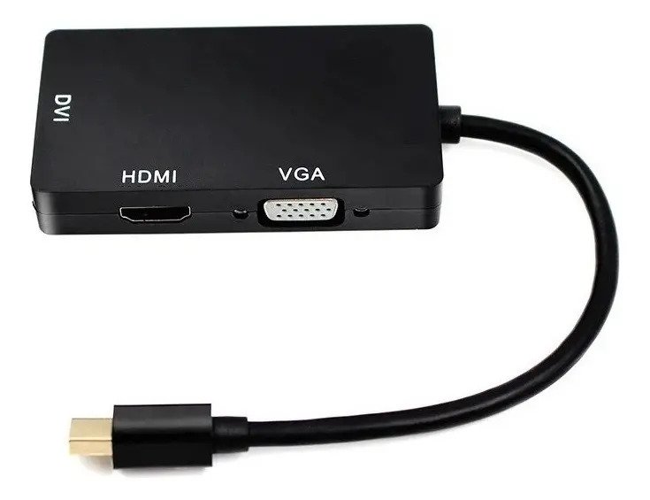Cable Adaptador Pescell Minidp A Hdmi Vga Dvi 20cm Negro Blanco - Imagen 4