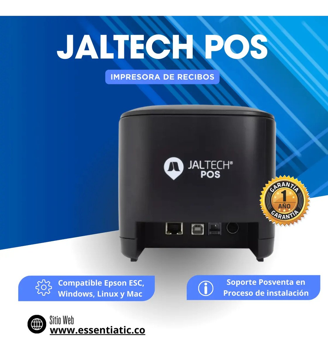 Impresora Térmica De Tickets Jaltech Pos Usb / Lan 80mm - Imagen 7